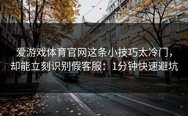 爱游戏体育官网这条小技巧太冷门，却能立刻识别假客服：1分钟快速避坑